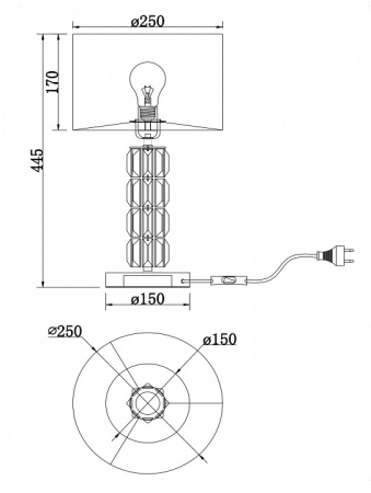 Настольный светильник DIA008TL-01CH Maytoni Talento