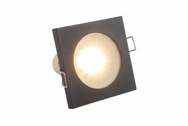 DK3015-BK Встраиваемый светильник влагозащ., IP 44, 50 Вт, GU10, черный, алюминий