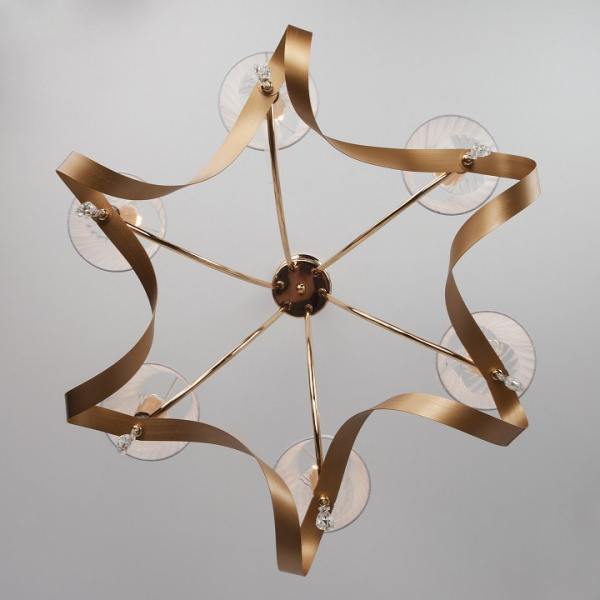 Классическая люстра с абажурами 60063/6 золото Eurosvet Adelia Классическая люстра с абажурами 60063/6 золото Eurosvet Adelia