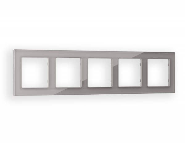 Рамка ALFA Platos (Сталь Стекло органическое) 5-ая AF330505