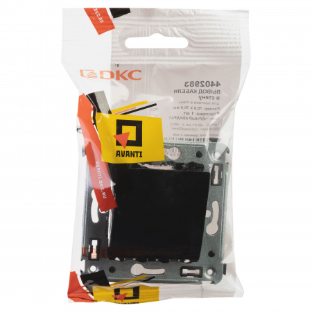 DKC Avanti Черный квадрат Вывод кабеля