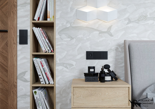 SE Merten D-Life Антрацит Клавиша 2-ная