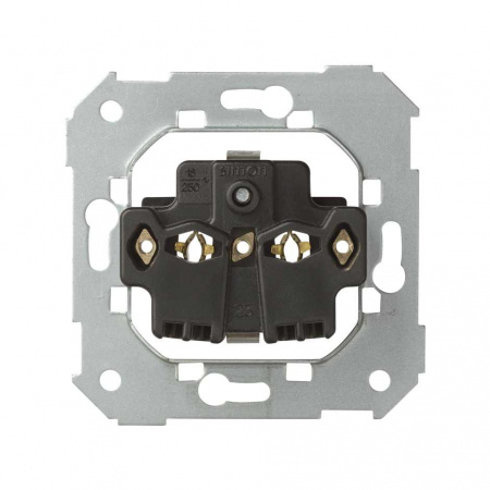 Simon 75 Мех Розетка двухполюсная 2P+E с заземлением, 16А 250В, винт. зажим