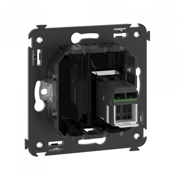 DKC Avanti Черный квадрат Компьютерная розетка RJ-45 один  категория  6