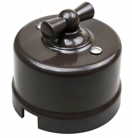 BIRONI Лизетта Пластик Коричневый Выключатель проходной 1-кл