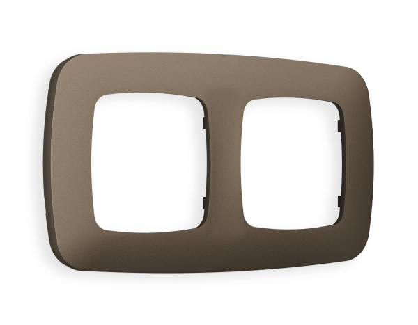 Рамка OMEGA Ecta (Темная бронза матовый) 2-ая OF140632