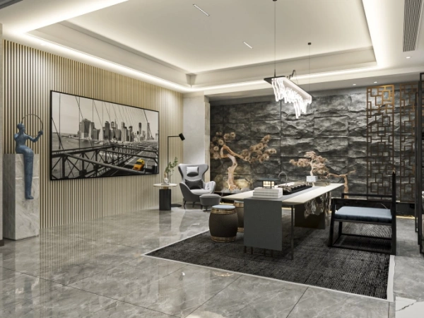 Акустическая панель, черный войлок, 1200х600х19мм, рейки МДФ ясень кристалл Акустическая панель, черный войлок, 1200х600х19мм, рейки МДФ ясень кристалл