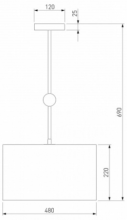 Потолочный светильник с тканевым абажуром 60174/5 латунь Eurosvet Brume