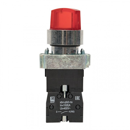 Переключатель BD21 2P c красной подсветкой 230В NO EKF PROxima