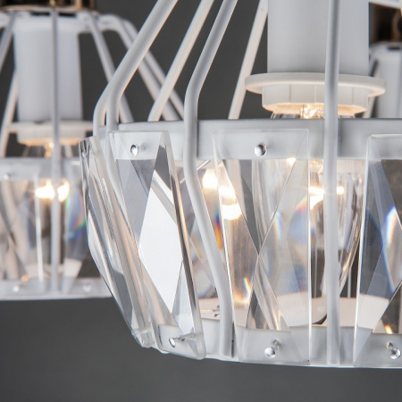 Потолочная люстра с хрусталем 70075/5 белый Eurosvet Lord