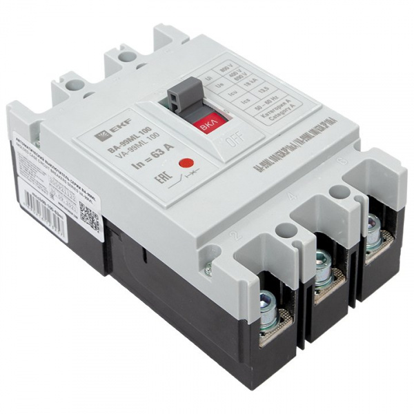 EKF Basic Автоматический выключатель ВА-99МL 100/ 63А 3P 18кА