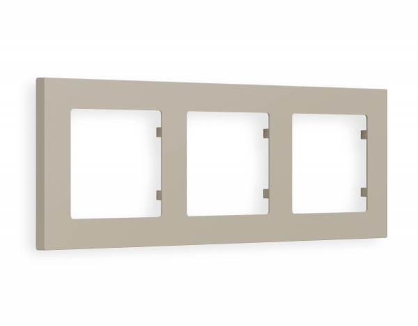 Рамка ALFA Techno (Серо-бежевый матовый) 3-ая AF220363