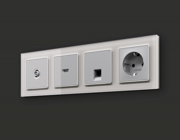 Комплект механизма розетки HDMI 2.0 ALFA MA414010 Серебро глянец 40V/500mA 2.0GHz 5-18Gbit/s QUANT