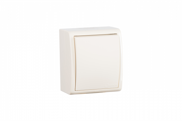 Simon 15 Aqua Бежевый Выключатель 1-клавишный с подсветкой наружный, IP54