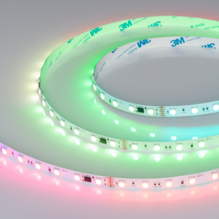 Arlight Лента DMX-B60-10mm 24V RGB-PX6 (14 W/m, IP20, 5060, 5m) (бегущий огонь)