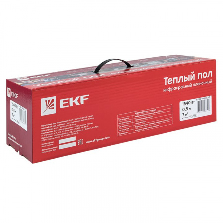 EKF PROxima Инфракрасный пленочный теплый пол 1540Вт 7м2 ширина 0,5 метра EKF PROxima Инфракрасный пленочный теплый пол 1540Вт 7м2 ширина 0,5 метра