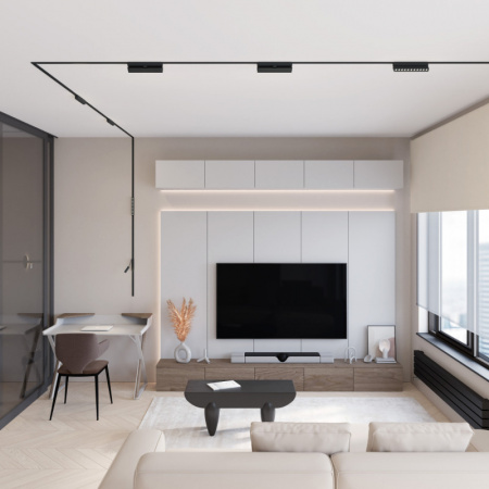 DK5368-BK Светильник для трека Air, серия Grill 2700-6500 со светодиодом, L230*W26*H60мм, 48V DC, 12W, RA?90, 36°, 2700-6500K, IP20, черный, алюминий