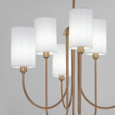 Подвесная люстра с тканевыми абажурами 60164/6 латунь Eurosvet Abbey