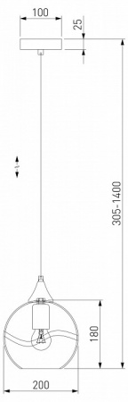 Подвесной светильник 50221/1 дымчатый Eurosvet Lotus