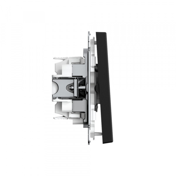 Systeme Electric ArtGallery Карбон Выключатель 2-клавишный для жалюзи, 2х сх.4, 10А, механизм, быстрозажим. клем.