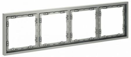 Рамка пластиковая VOLTUM S70 на 4 поста, (сталь)