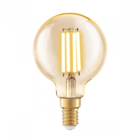 Лампа светодиодная филаментная Eglo E14 4W 2200K янтарная 11782
