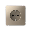 Systeme Electric ArtGallery Шампань Розетка с заземлением со шторками, 16А, механизм, быстрозажим. клем.