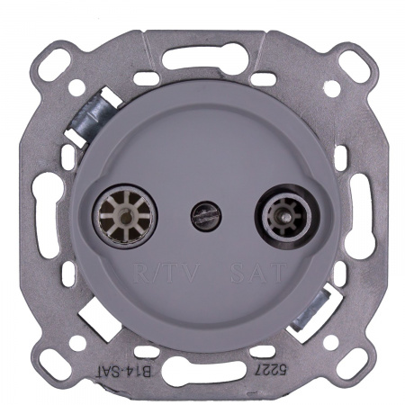 BIRONI Шедель Пластик Титан Розетка TV/R-SAT оконечная (скрытый монтаж)