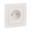 EKF PROxima Стокгольм Белый Розетка б/з, со шторками, 10 А