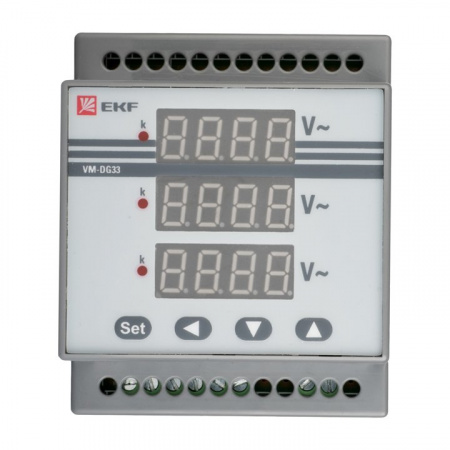EKF PROxima Вольтметр цифровой на DIN VD-G33 трехфазный