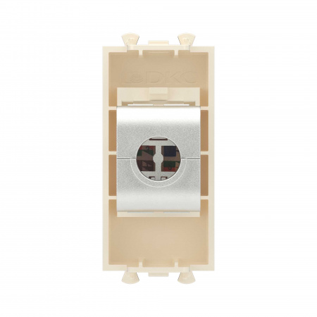 DKC Avanti Компьютерная розетка RJ-45 без шторки модульная, кат.5е экранированная, Ванильная дымка, 1 модуль