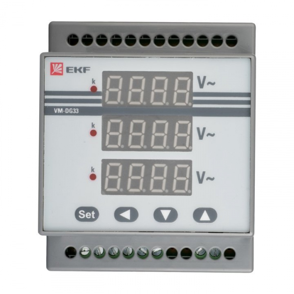 EKF PROxima Вольтметр цифровой на DIN VD-G33 трехфазный