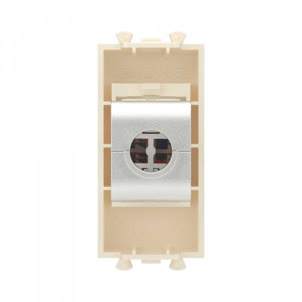 DKC Avanti Компьютерная розетка RJ-45 без шторки модульная, кат.5е экранированная, Ванильная дымка, 1 модуль