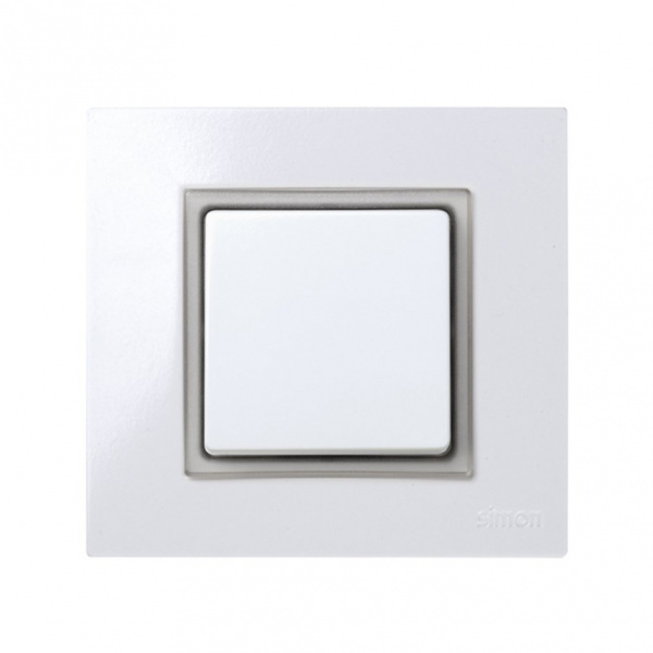 Simon 27 Play Серая прозрачный Вставка декоративная для рамок с вырезом под декор