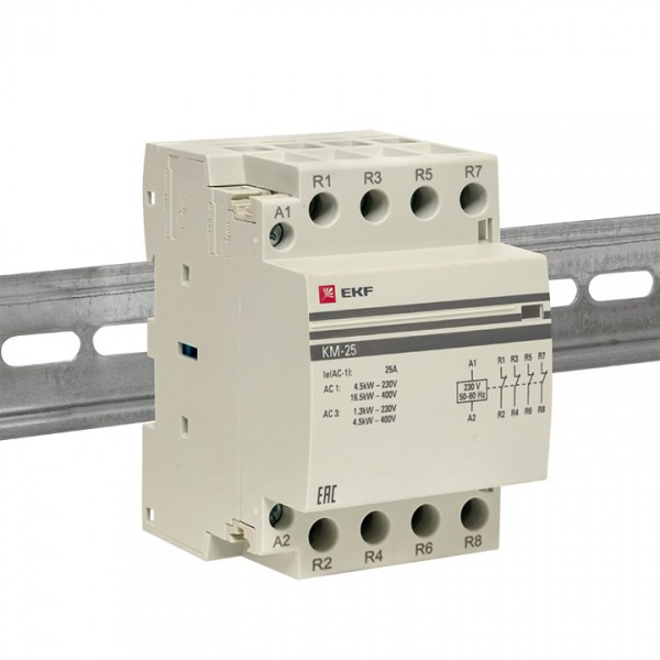 EKF PROxima Контактор модульный КМ 25А 4NC (3 мод.)