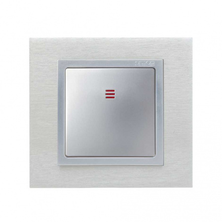 Simon 82 Алюминий Клавиша 1-ая с подсветкой