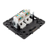 EKF Стокгольм Механизм Розетки RJ-45 2-местной черный