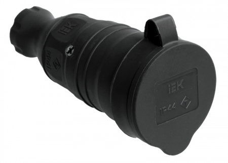 IEK OMEGA РБп13-1-0м Розетка с защитной крышкой переносная IP44