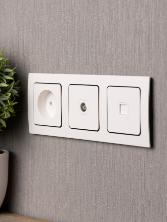 EKF PROxima Стокгольм Белый Линяя черная Рамка 3-ая