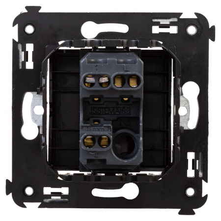 DKC Avanti Черный квадрат Переключатель одноклавишный