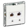 Systeme Electric Wessen 59 Матовый хром Розетка компьютерная 2-ая RJ45 кат.5e