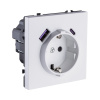 Розетка штепсельная SCHUKO 16A/250 В с USB A+C 20W, белый глянцевый Kollinger Eclipse EC-016WG
