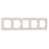 Рамка из поликарбоната на 5 постов Snabb Basic слоновая кость W0052003