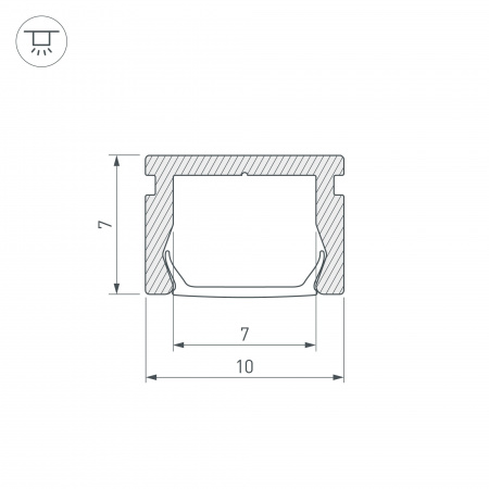 Профиль Arlight PIK-1007-2000 ANOD 023856