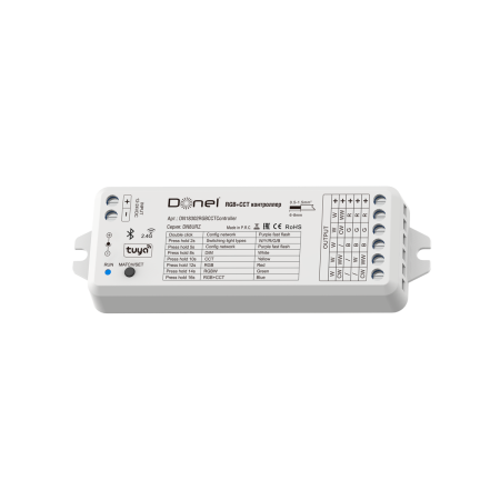 Donel RGB+CCT контроллер, выходная мощность 360W, Tuya Bluetooth, DN18302RGBCCTController