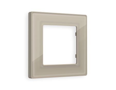 Рамка ALFA Arctic (Серо-бежевый Стекло органическое) 1-ая AF580361