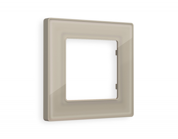 Рамка ALFA Arctic (Серо-бежевый Стекло органическое) 1-ая AF580361