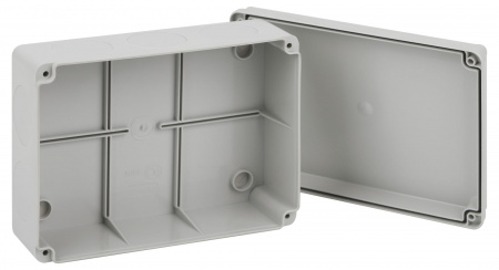 ЭРА Распаячная коробка ЭРА KORvp приборная подъездная открытой установки 190х140х75мм на винтах с гладкими стенками IP55