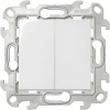 Simon 24 Белый Двухклавишный переключатель