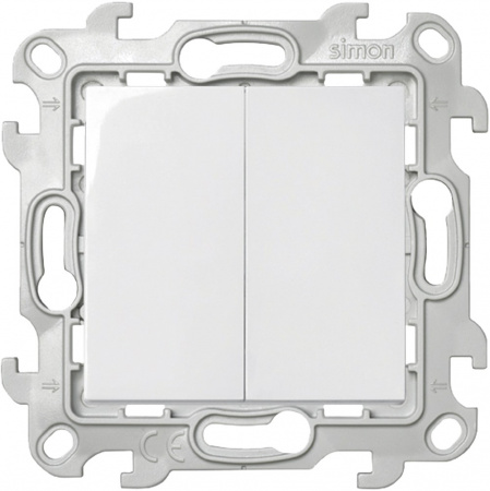 Simon 24 Белый Двухклавишный переключатель